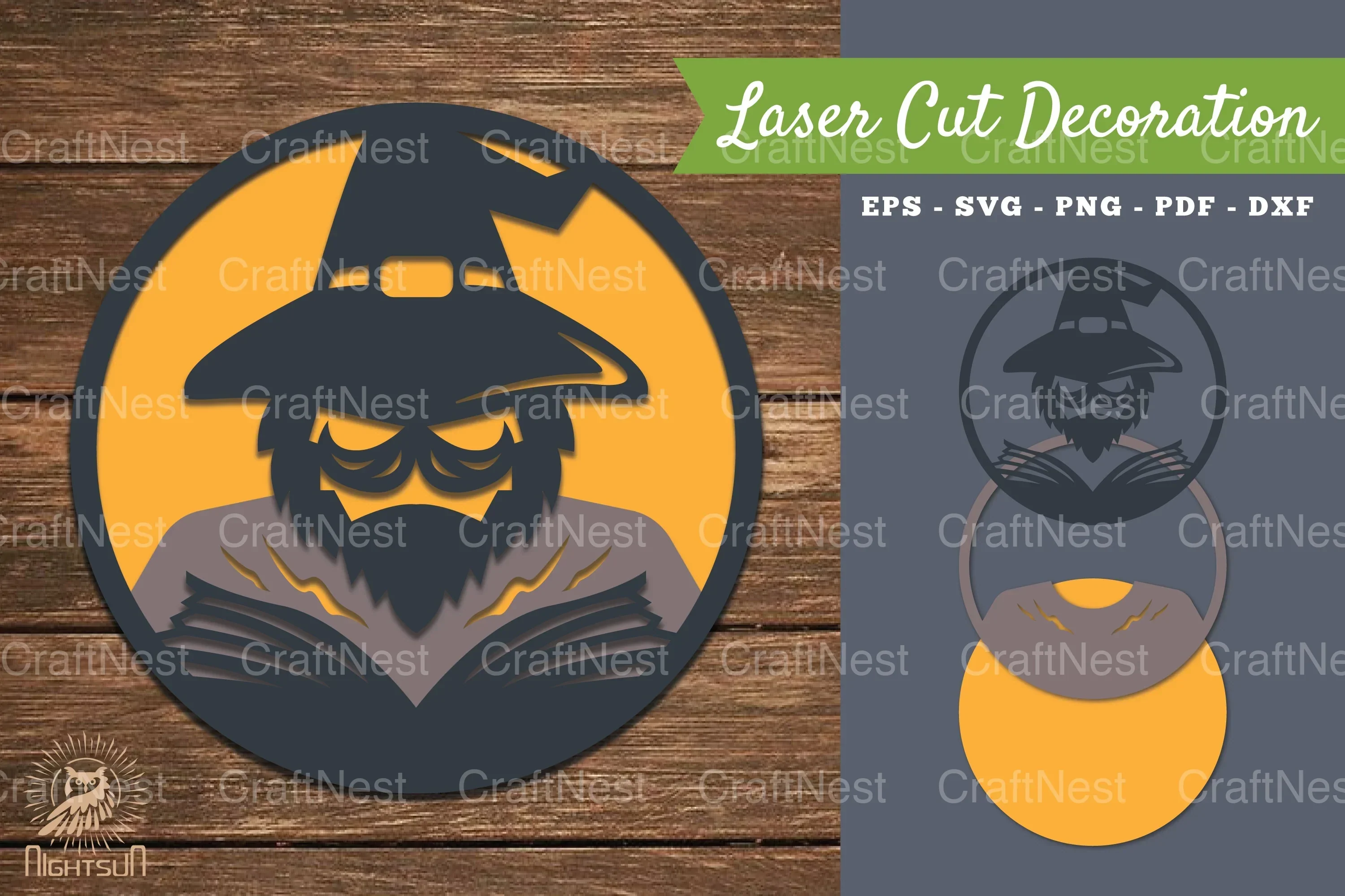 Wizard Laser Cut Decoration SVG Bundle