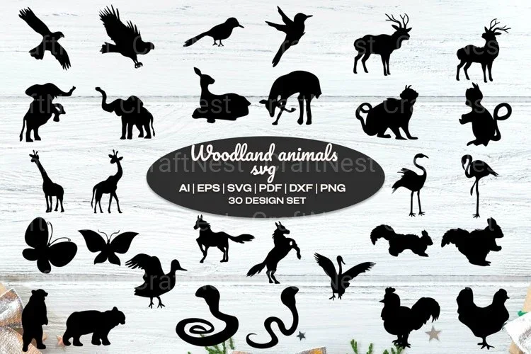 Woodland Forest Animals SVG Bundle