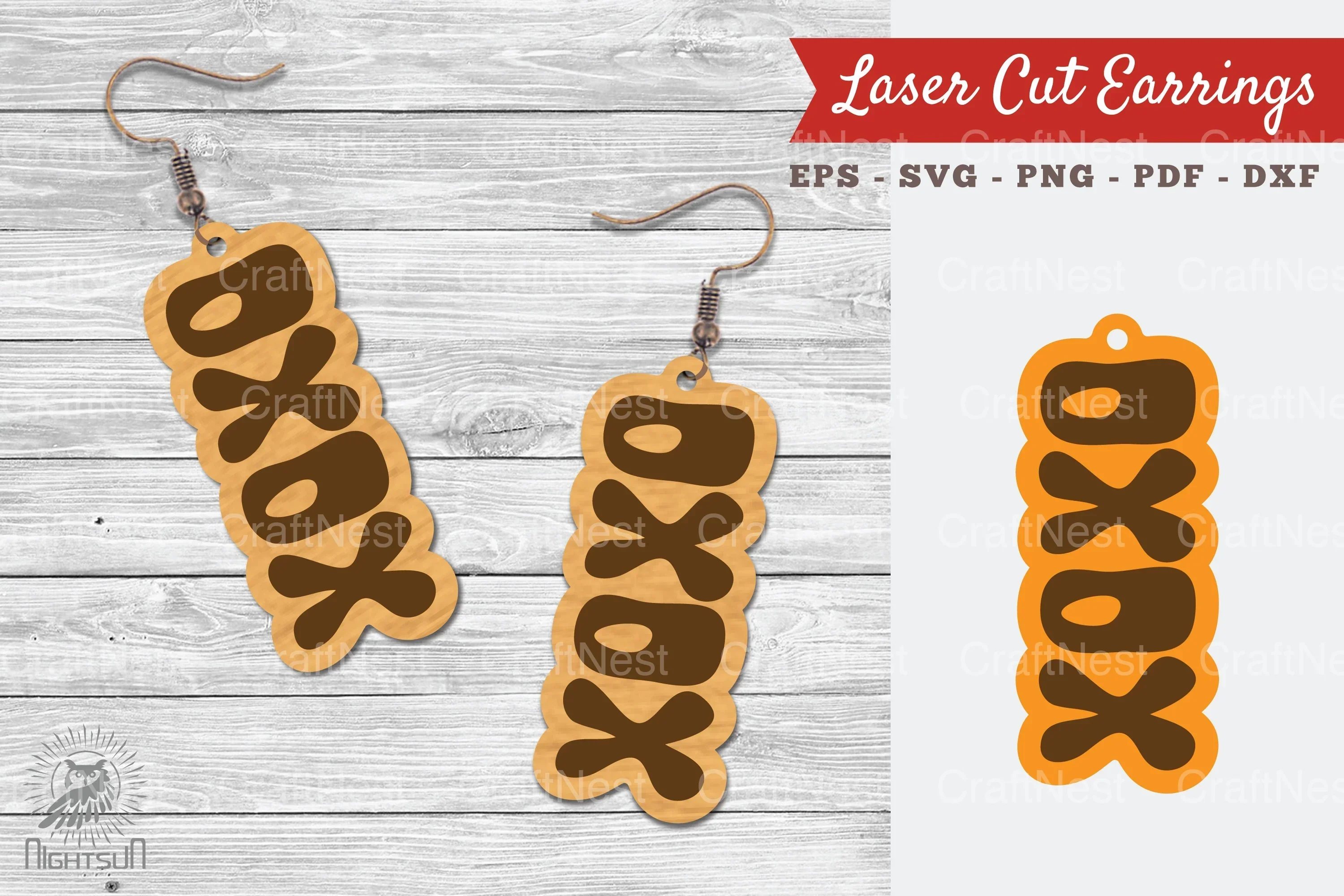 Xoxo Laser Cut Earrings Design Bundle