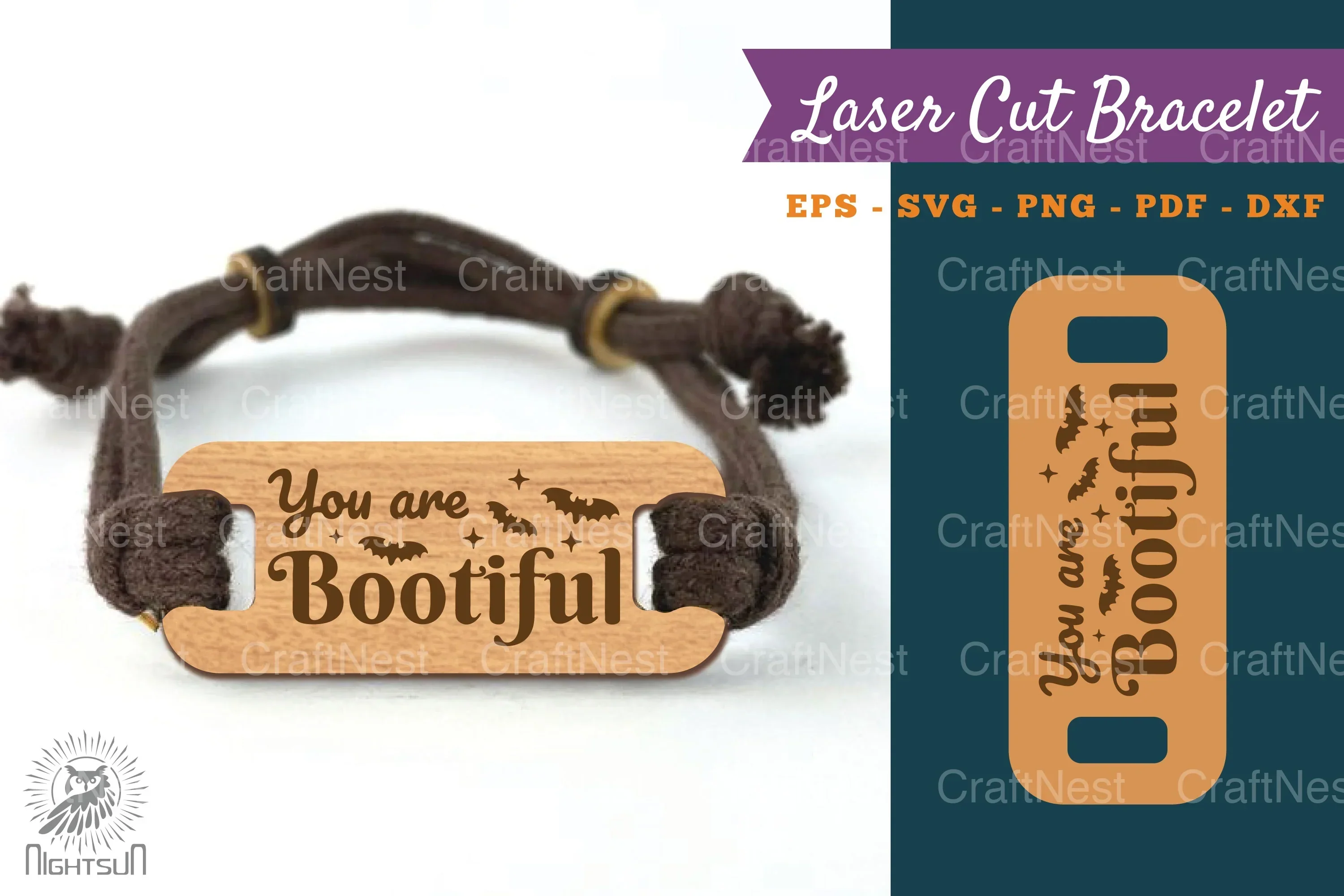 You Are Bootiful Laser Cut Bracelet Design Bundle