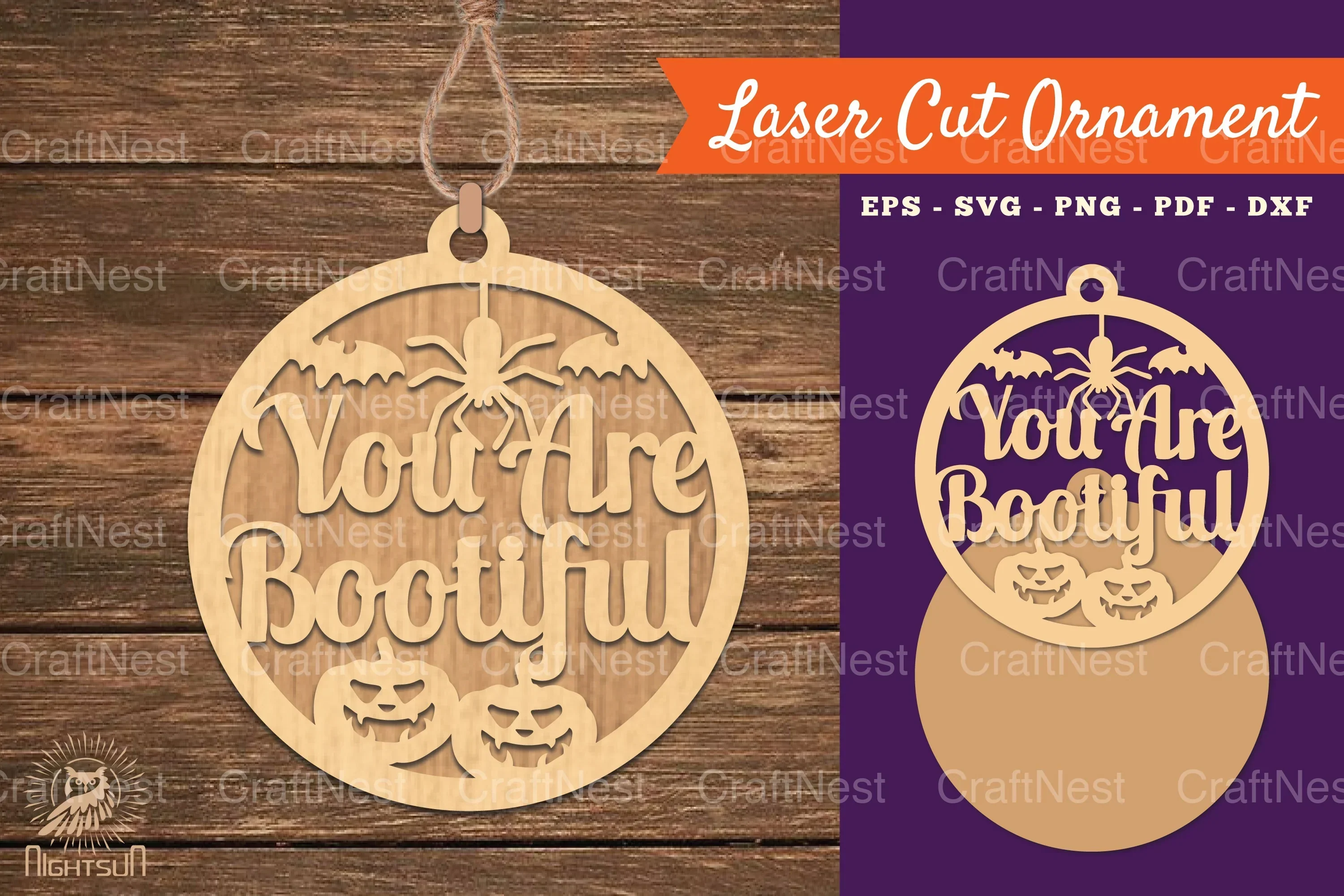 You Are Bootiful Laser Cut Ornament Clipart Bundle