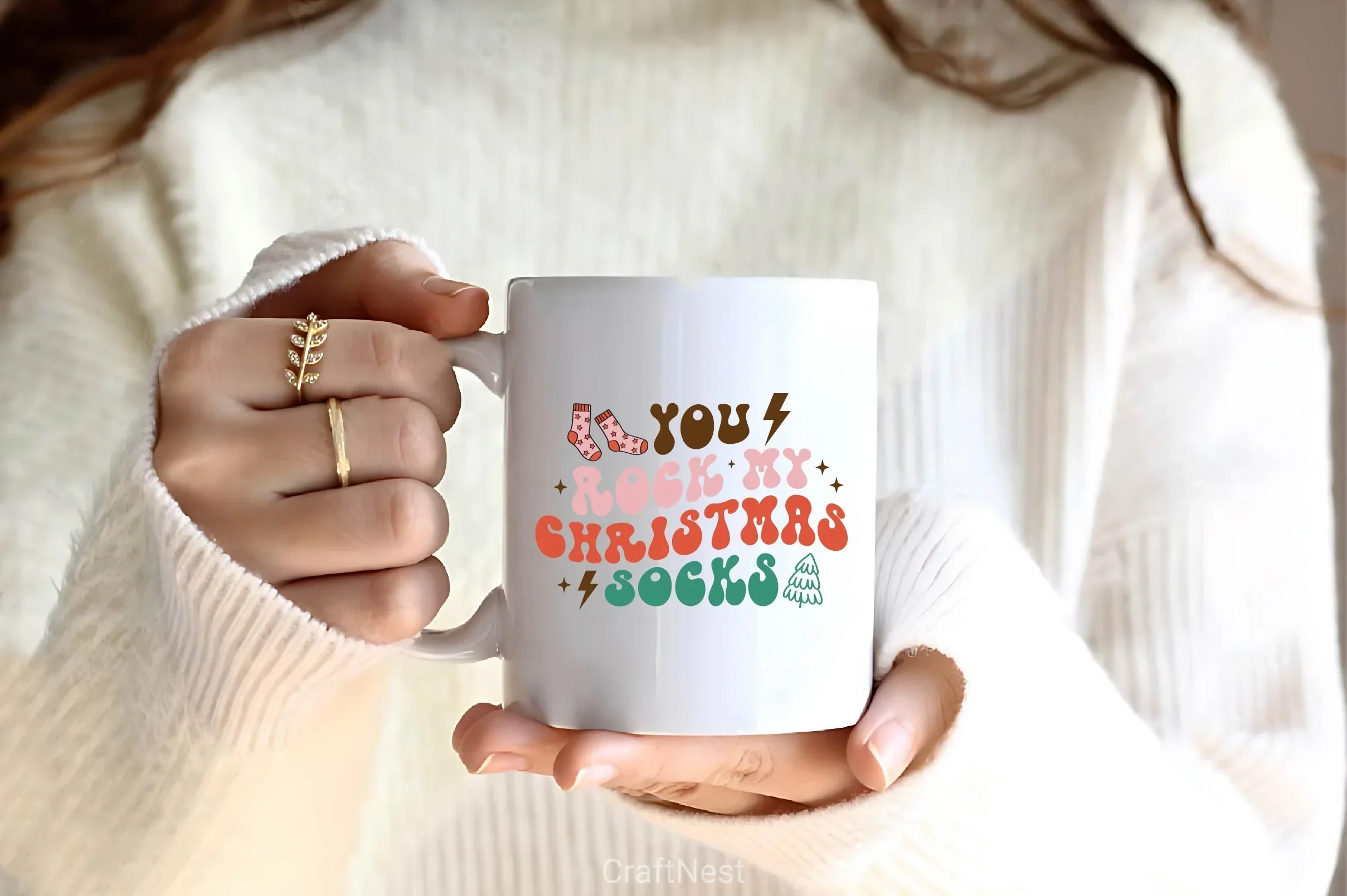 You Rock My Christmas Socks SVG Bundle - Image 4