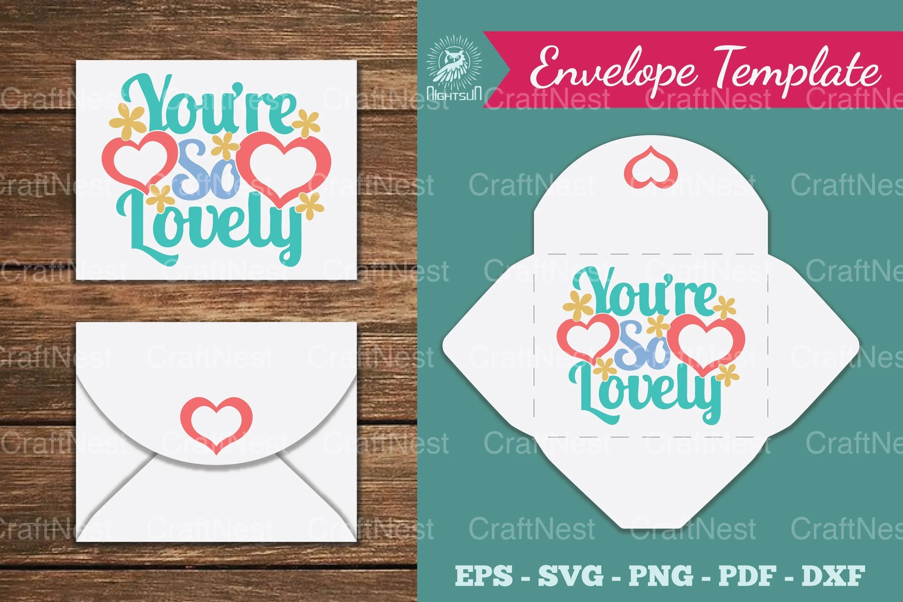 You're So Lovely Envelope Template Bundle